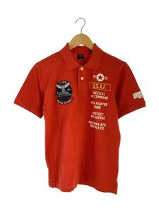 AVIREX◆6103397/SS EMBROIDERED POLO SHIRT/ポロシャツ/M/コットン/ORN/無地
