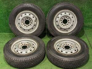 スチールホイール 12×4J PCD100/110/114.3 4Hマルチ ブリヂストン BRIDGESTONE W300 145/80R12 80/78N LT 軽トラック等に 売切!!