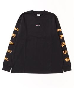 「FILA」 長袖Tシャツ S ブラック メンズ