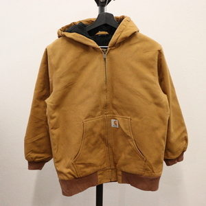 S42 2000年代製 カーハート CARHARTT ダック アクティブパーカー■00s 表記ボーイズLサイズ ブラウン アメカジ ストリート ワーク 90s 80s