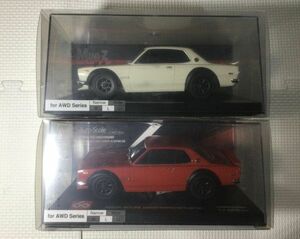 京商 ミニッツ ボディ ハコスカ 2台 NISSAN SKYLINE GT-R 60th MZP466R60 MR03 EVO GTR mini-z オートスケール ASC Auto Scale KPGC10