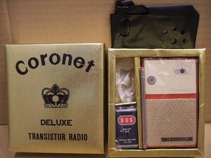 2石ラジオ　CORONET TRANSISTOR RADIO　日本製　1960-70年代