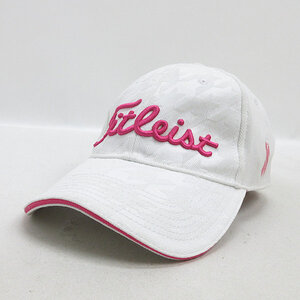 H■タイトリスト/Titleist HJ5LCP ウィメンズ ゴルフキャップ CAP 帽子/白ピンク/LADIES■8【中古】