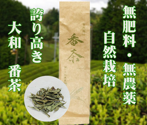 自然栽培 番茶(100g)★誇り高き大和茶★無肥料・無農薬★無添加★緑滴るほどに育った力強い茶葉を蒸し緑茶製法で清らかに仕上げました♪