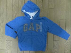 【新品】ＧＡＰ kidsパーカ　綿１００％　１１０　藍