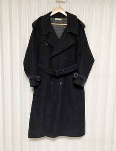 美品☆[OLD JOE] 18AW 定価121,000 HANDSOME OVER TRENCH COAT ハンサム オーバートレンチコート 34 ブラック 182OJ-JK08 オールドジョー