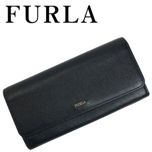 【中古】FURLA 長財布 フルラ 【非常に良い】 レディース ブラック r-furla-w-0058-05 ブランド