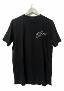 ディーゼル DIESEL 半袖 刺繍 Tシャツ カットソー XS ブラック トップス メンズ