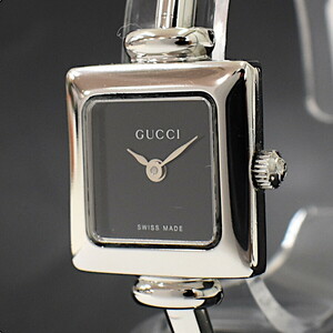 1円 ◆稼働品 美品 GUCCI グッチ バングルウォッチ レディース腕時計 1900L クオーツ ステンレススチール◆E.Bssl.zE-20