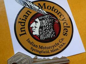 海外　限定品　送料込み Indian Motorcycles Sticker Decal インディアン ステッカー シール デカール バイク 75mm　　　　ステッカー