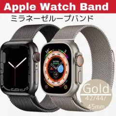 Apple Watchミラネーゼループバンド ゴールド
