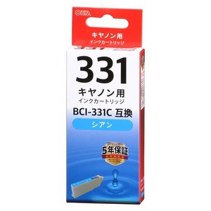 インク キヤノン互換インク BCI-331C 染料シアン｜INK-C331-C 01-7766 オーム電機