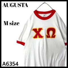 古着 AUGUSTA ChiOmega カイオメガ リンガーTシャツ 白 赤 M