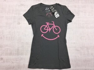 新品タグ付き DHD WEAR アメカジ USA製 サーフ バイク 自転車 サイクルウェア 半袖Tシャツ レディース コットン100% S グレー