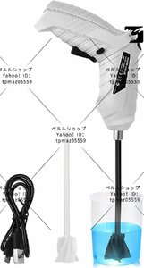 泡を最小限に抑えるためのハンドヘルド電動エポキシミキサー DIYレジンモールドクラフト、パドル2個付きレジンミキシング用品