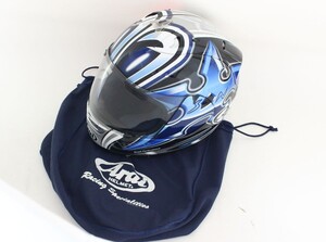 ● Arai アライ バイクヘルメット RX-7RR4 Nakano GP 2 Mサイズ 57-58cm【ジャンク】●NOE10297　RX7RRIV ナカノ 中野真矢