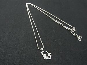 1円 ■美品■ ChristianDior クリスチャンディオール ネックレス ペンダント アクセサリー レディース シルバー系 FB7700