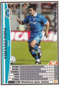 PANINI WCCF SERIE　A　2002-2003 COMO　コモ1907　ファビオ　ペッキア　パニーニフットボールリーグ　076/288