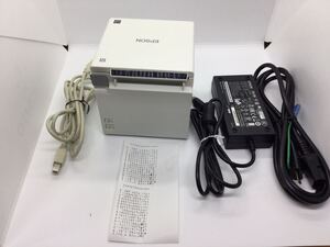 ◆09107) EPSON TM-m30 611 MODEL M335B レシート プリンター アダプタ付き(辛3)