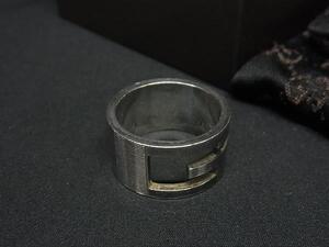 1円 GUCCI グッチ SV925 ブランデッドG リング 指輪 アクセサリー 約18号 メンズ シルバー系 FF3731