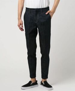 AKM DENIM SLACKS ストレッチデニムスラックスパンツ L 美品 小汚れ有り 定価39,600円 現行品 センタープレス エーケーエム