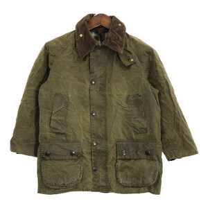 90年代 イングランド製 Barbour バブアー BEDALEビデイル オイルドジャケット グリーン (メンズ C36/91CM) 中古 古着 R6347