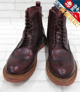 2S8249/visvim PATRICIAN MID-FOLK BURGUNDY V10007318 シューズ 9.5