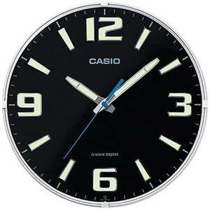 【新品 / 即決 / ギフト包装 / 保証付】 CASIO 電波時計 見やすい 夜光塗料 インテリアクロック ブラック IQ-1009J-1JF 掛け時計 M40413-10