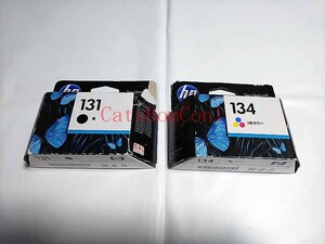 □送料無料 純正 インク hp134 hp131 3色カラー ブラック 計2個 2012 2013期限 [未開封] ヒューレットパッカード