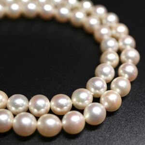 テリ良し!!1円〜!!●アコヤ本真珠ネックレス●J 約21.1g 約38.0cm 約6.0mm珠 pearl necklace jewelry パール DC5/DC5 B217