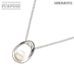 ミキモト MIKIMOTO アコヤ真珠 6.6mm ネックレス 42cm K18 WG ホワイトゴールド 750 パール Akoya Pearl Necklace 90243931