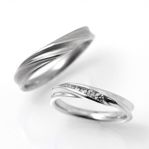 結婚指輪 安い プラチナ マリッジリング ダイヤモンド 0.09ct 01931L_01931SA