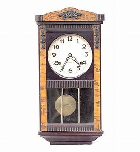 昭和レトロ　柱時計　稼働品　ボンボン時計　CROWNFAN中古品　作動確認済