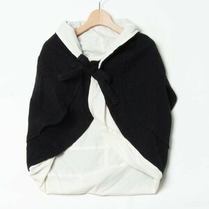 【1円スタート】tricot COMME des GARCONS コムデギャルソン トリコ ベスト ボレロ ポンチョ ウール 秋冬 モード系 ブラック 黒 S 無地