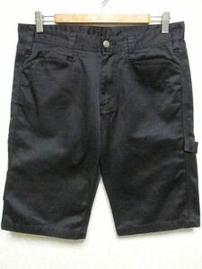 ★美品★BEN DAVIS ベンデイビス ツイル地 ペインター ショート パンツ W32★ブラック 黒 ショーツ ワーク アメカジ ストリート BDW-526