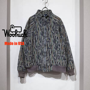 【USA製】M / 80s WOOLRICH ウールリッチ SHADOW BARK CAMO シャドーバーク シャドウバーク フレイムカモ 総柄 ヴィンテージ ブルゾン 希少