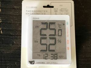 [WA]MAG(マグ) 温湿度計 デジタル 時計 環境目安 最高 最低 温湿度表示 ホワイト TH-105WH