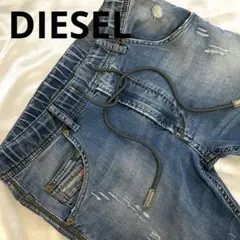 DIESEL  ストレッチ　スキニー　ダメージ刺繍