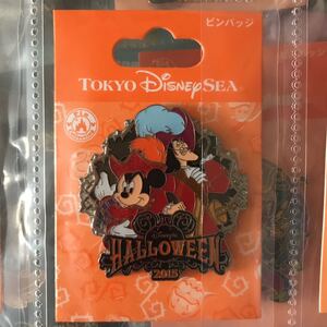 ディズニーシー 2015 ハロウィン ピンバッジ ピンバッチ TDR TDS ミッキー フック船長 ヴィランズ