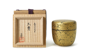 【洛座】至高の逸品 北浜一清作 志のぶ沈金大棗 ＜茶道具茶碗輪島山中漆器 ◆ECT164