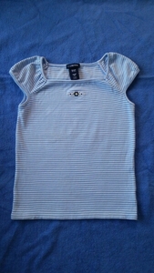 美品★GAP KIDS XS/TP(4)ストレッチいりボーダ－Tシャツ