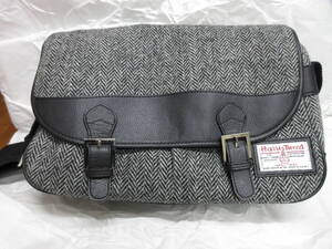 BRITISH GREEN Harris Tweed ハリスツイード ショルダーバッグ バック グレイ ヘリンボーン 