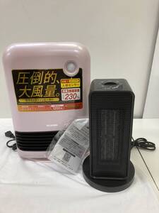 ★◆【USED】暖房器具 2点セット 大風量セラミックファンヒーター KJCH-12TD3 セラミックヒーター小型 PTC-1500P1 120サイズ