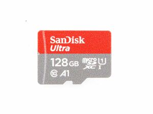 【送料120円】01800 SanDisk 128GB Ultra microSDXCカード Class10 UHS-I U1 A1 フォーマット済み【アットカメラ】