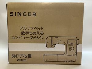未使用 SINGER シンガー コンピューターミシン SN777αⅢ ホワイト 白 裁縫 