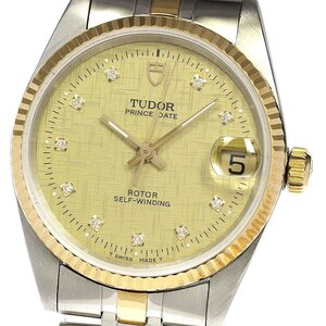 チュードル TUDOR 72033 プリンスデイト cal.2824-2 10Pダイヤ 自動巻き ボーイズ _753516