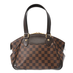 LOUIS VUITTON ルイヴィトン ダミエ ヴェローナ PM ブラウン N41117 レディース ダミエキャンバス ハンドバッグ Aランク 中古 銀蔵