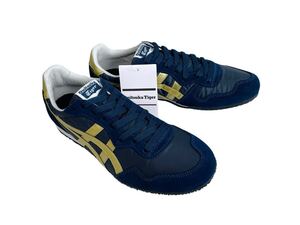 新品!! 名作!! Onitsuka Tiger SERRANO MIDNIGHT/PURE GOLD 1183B400 オニツカタイガー セラーノ ネイビー ゴールド us 8 / 26 ㎝ 天然皮革