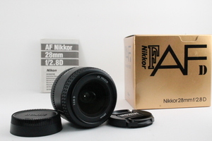 ★ほぼ新品級★ NIKON AF NIKKOR 28mm F2.8 D 元箱シリアル一致 #L534