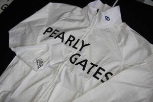 ★正規品★パーリーゲイツ PEARLY GATES★大人気 タフレックスストレッチ フルジップブルゾン★防風★耐久撥水性★透湿防水性★白色★５(L)